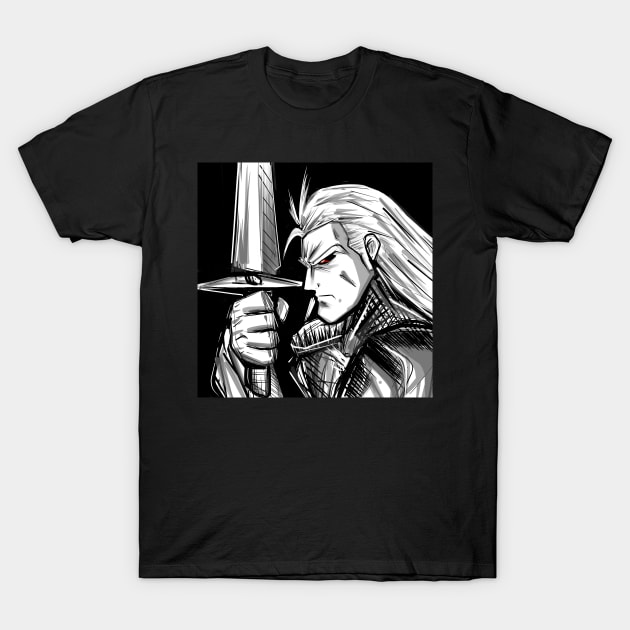 toss a coin to your witcher, geralt of rivia T-Shirt by jorge_lebeau